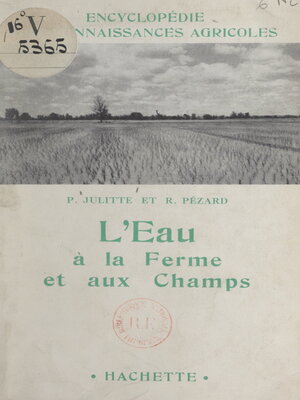 cover image of L'eau à la ferme et aux champs